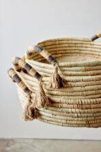 Natural Banded Betty Tray with Tassel - Image 2