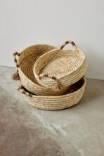 Natural Banded Betty Tray with Tassel - Image 7