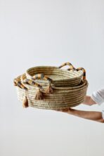 Peach Banded Betty Tray with Tassel - Image 2