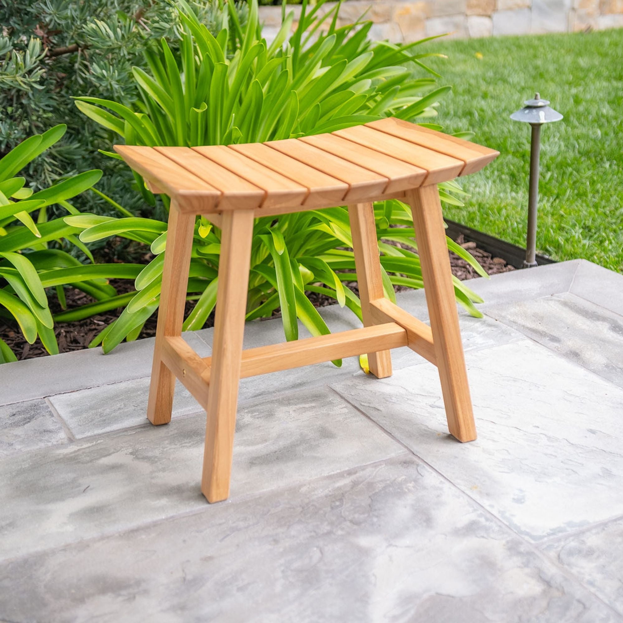 LifestyleImage_MainClaim_2_37578d85-791f-44a2-b01d-06328026c188.jpg Phoenix Natural Teak Shower and Bath Slatted Stool - Image 1