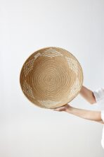 Blonde Rwanda Ivory Diamond Wall Basket - Image 3