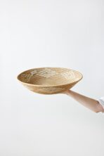 Blonde Rwanda Ivory Diamond Wall Basket - Image 2