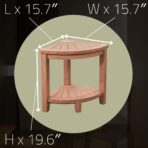 Stanley Natural Teak Shower and Bath Corner Stool with Shelf - 15.7" - Image 5