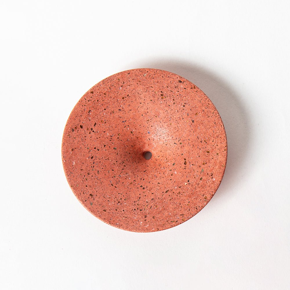 dimple_wall_hook_medium_coral.jpg Dimple Wall Hook, Medium | Coral Terrazzo - Image 1