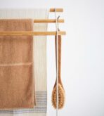 Bath Towel Rack (32" H)  - Steel + Wood - Image 5