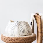 White Ghana Wool Linear Basket - Image 2
