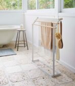 Bath Towel Rack (32" H)  - Steel + Wood - Image 2