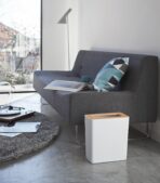 Trash Can - Rectangle - Steel + Wood - Image 6