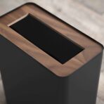 Trash Can - Rectangle - Steel + Wood - Image 12