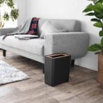 Trash Can - Rectangle - Steel + Wood - Image 9