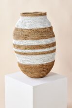 White Striped Buhera Basket - Image 4