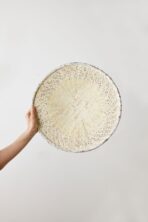 White Washed Handwoven Wall Basket - Image 5