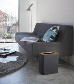Trash Can - Rectangle - Steel + Wood - Image 14